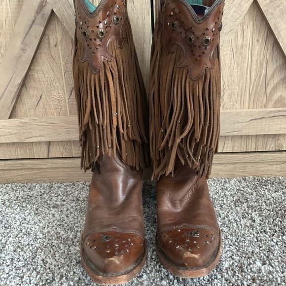 Corral Sierra Fringe Boots - Picture 2 of 4